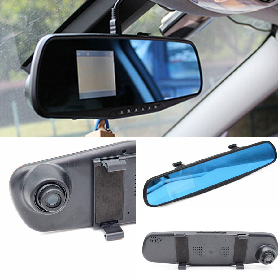 2.4 Car Rearview mirror Camera Dash Cam IR DVR CCTV Night USE Recorder