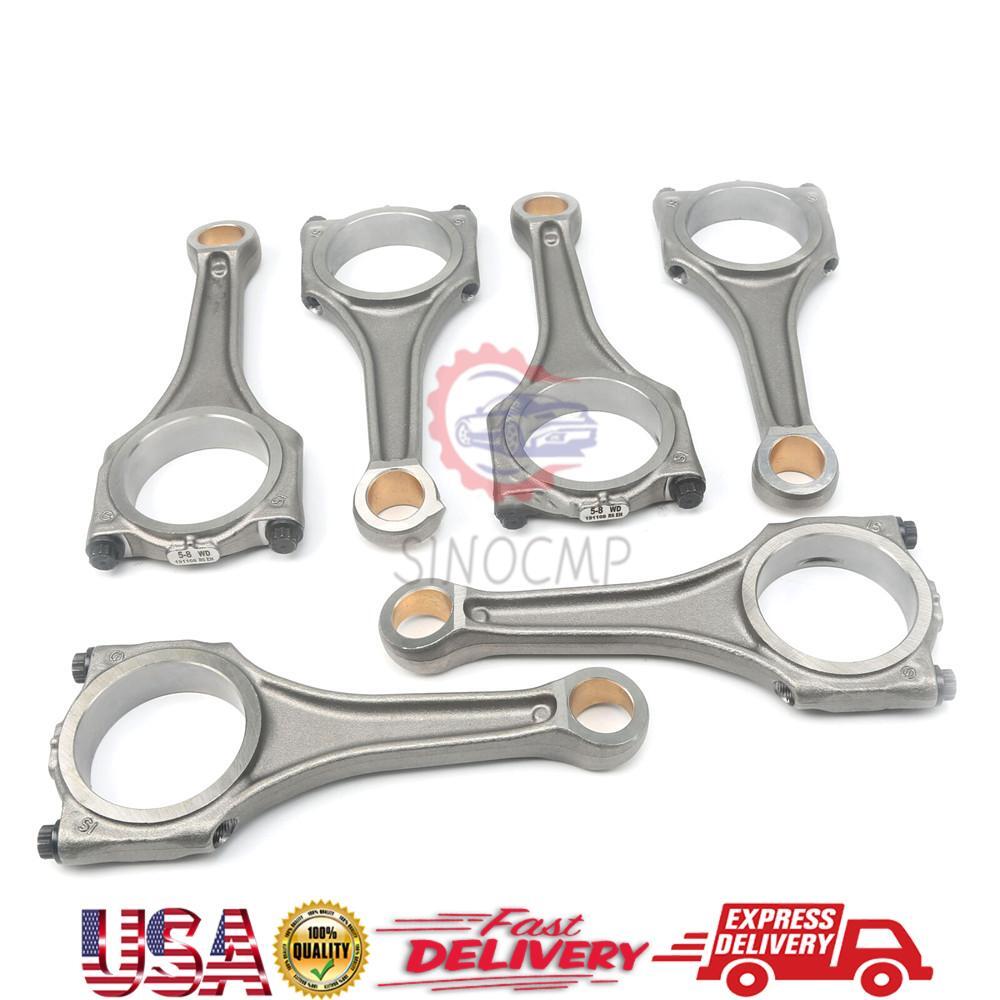 6PCS Connecting Rod 06E198401D for VW Touareg for Audi A4 A6 A5 A7 for A8 Q5 Q7 3.0 TFSI