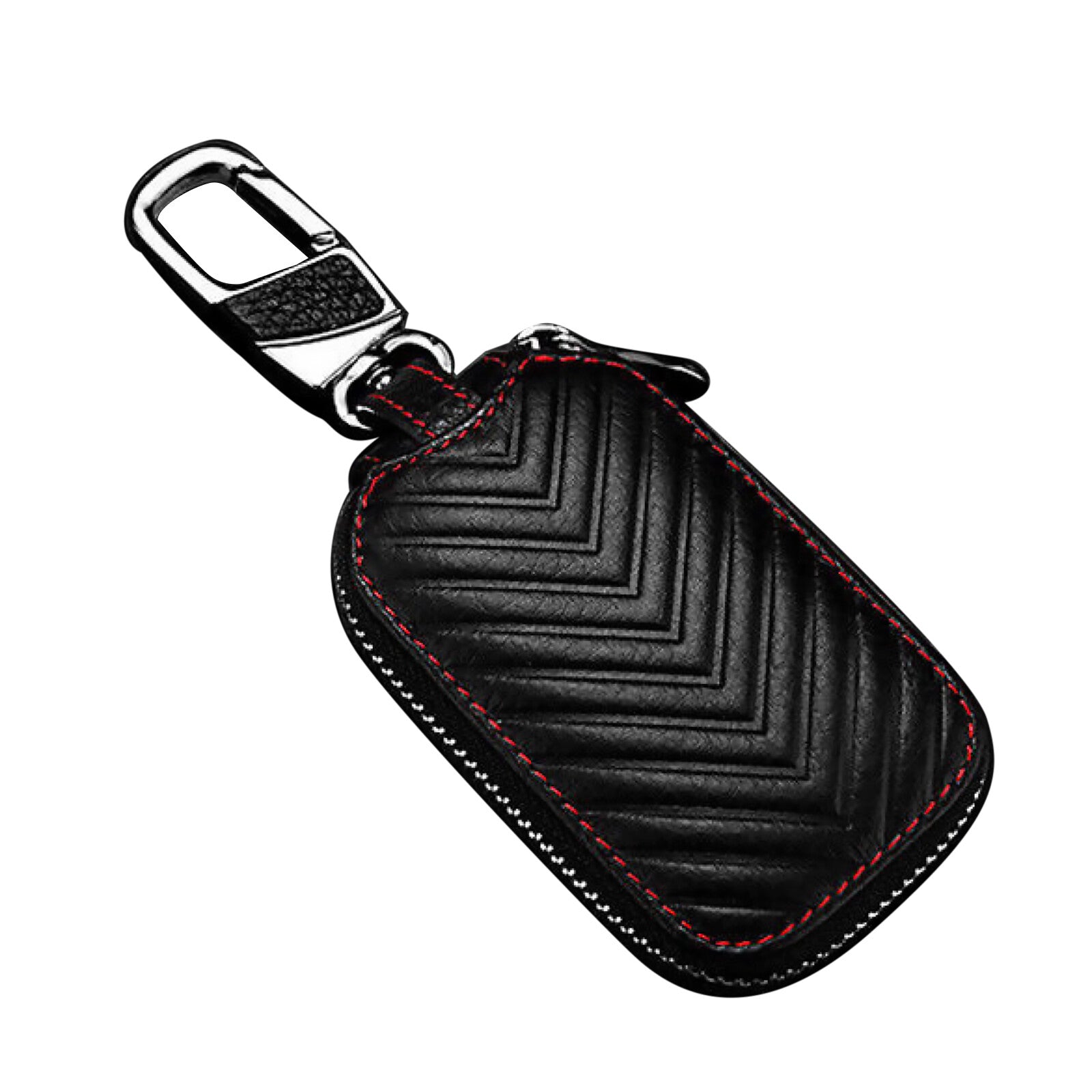 Leather Car Key Chain Bag for Smart Key Holder Cover Remote Fob Case B