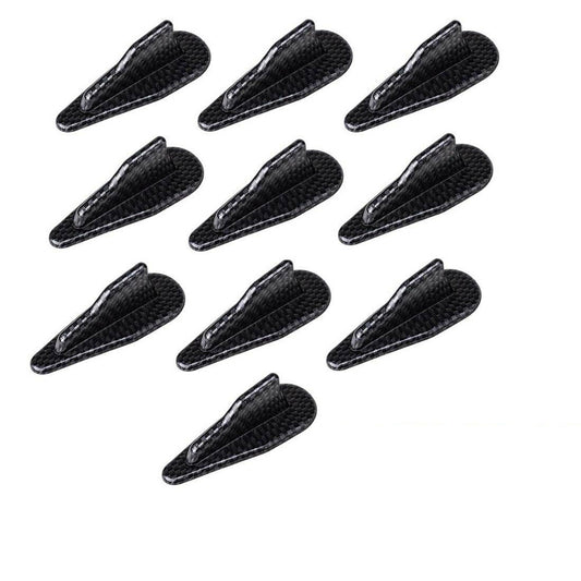 10Pcs EVO-Style Roof Shark Fins Wing Spoilers Generator Carbon Fiber Universal Q
