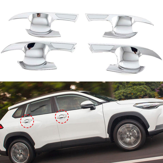 ABS Chrome Side Door Handle Bowl Cover Trim For Toyot@ for Corolla Cross 2020-2022 B n