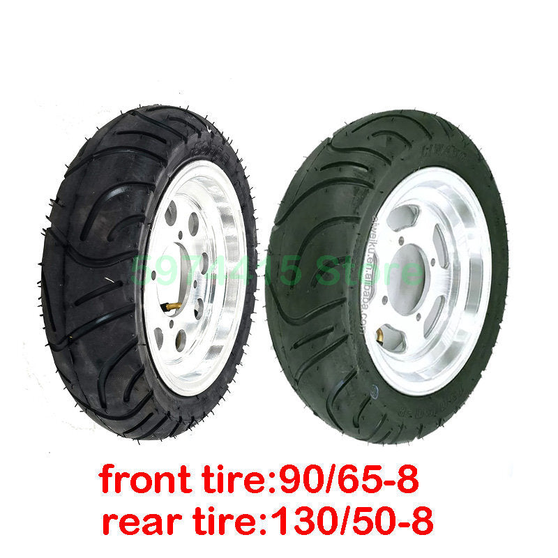 90/65-8 130/50-8 Tubeless Tyres vacuum wheel hub for Honda Monkey Z50 Z50J
