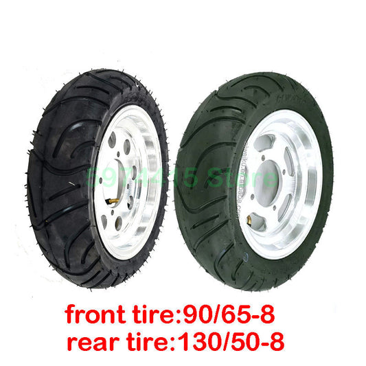 90/65-8 130/50-8 Tubeless Tyres vacuum wheel hub for Honda Monkey Z50 Z50J
