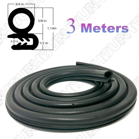 9.84 feet Rubber Car Door Seal Weatherstrip Body Mounted Front Left or Right