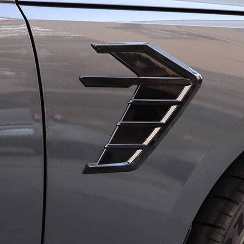 2-Pack Universal Black Side Vent Car Airflow Fender Grille Exterior Trim n
