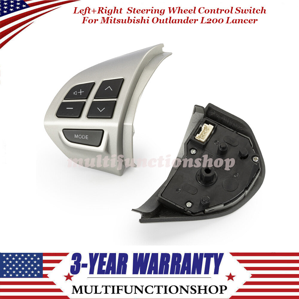 2X Left+Right Steering Wheel Control Switch for Mitsubishi Outlander L200 Lancer