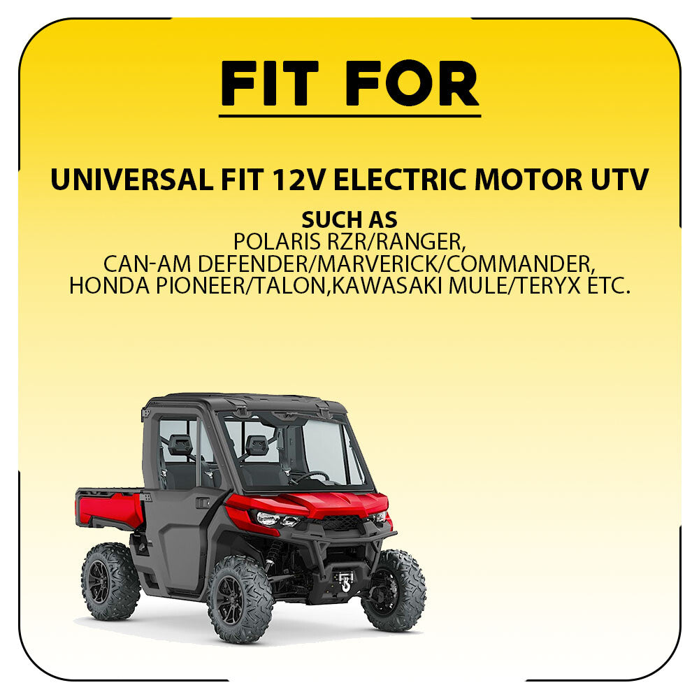 Universal 5-pin black accessory for 12V electric motor UTV windshield wipers (B-) Q