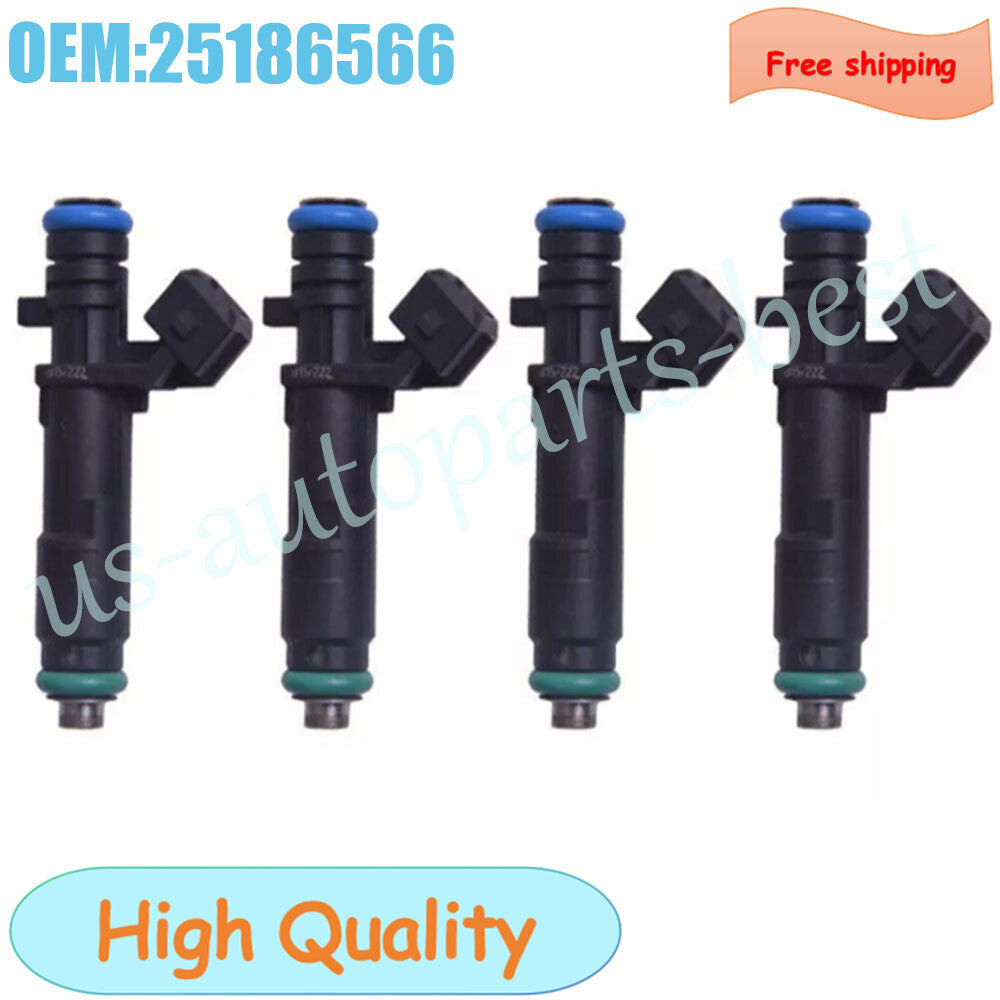 4Pcs Fuel Injector 96800843 for Chevrolet Spark 2010-2015 25186566