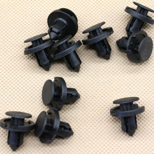 10 Bumper Push Retainer Plastic Fastener Clips for Nissan 01553-09611 Q