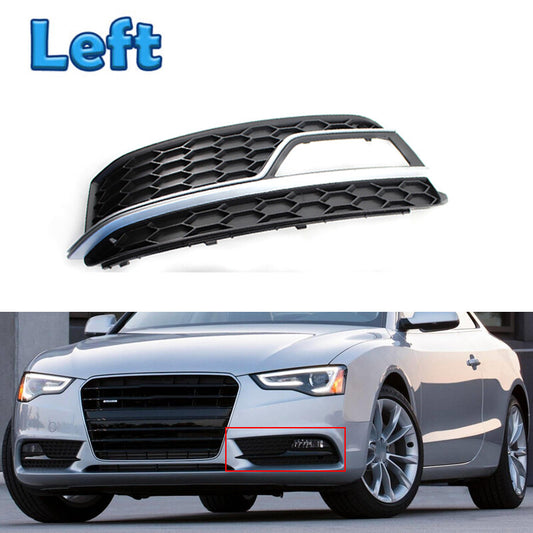 Left Front Bumper Light Fog Lamp Grille Cover for Audi A5 S-Line S5 2013-2017