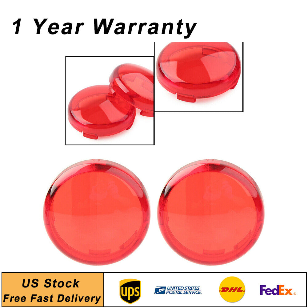 1 Pair Turn Signal Lens Light Cover Guard for Harley Touring Softail Dyna Q