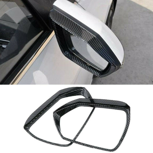 Carbon Fiber Side Mirror Rain Guard Eyebrow Cover Trim for Hyundai for Elantra 21-22