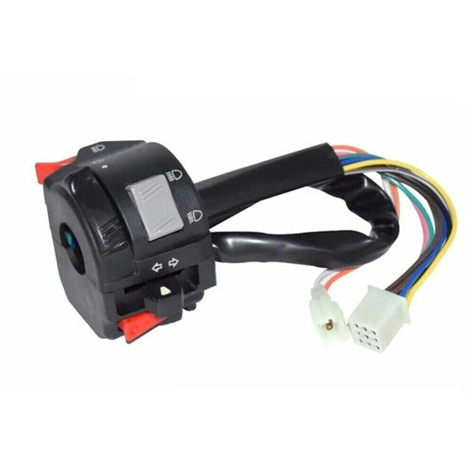 7/8 Motorcycle Handlebar Control Headlight Turn Signal Switch + Wiring Harness. n