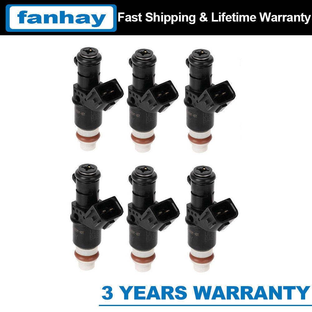 6Pcs Fuel Injectors for HONDA CITY 2010-2013 for CIVIC 2006-2011 New 16450-RNA-A01