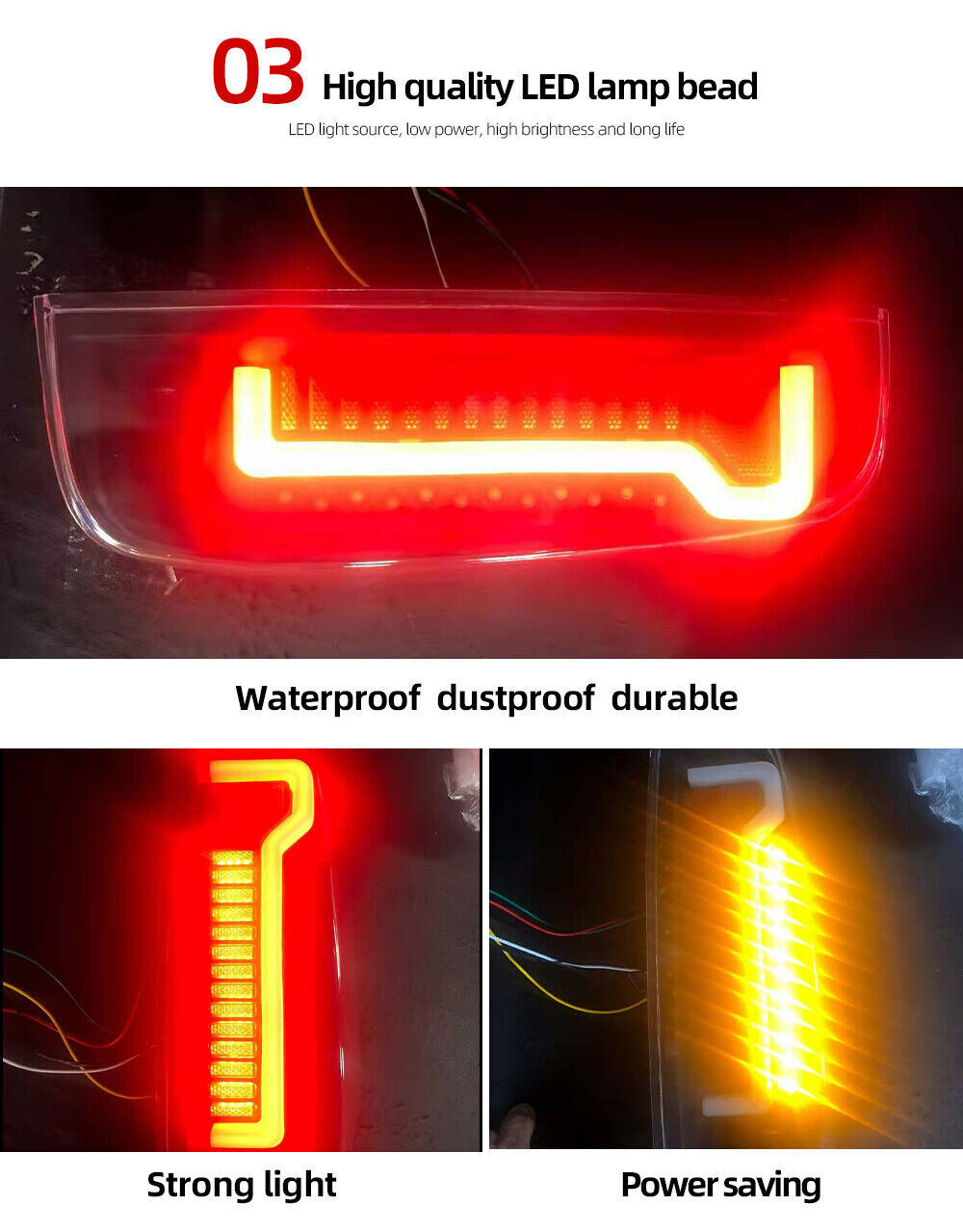 For Frontier 2006-2015 Navara D40 LED Tail Lights Sequential Signal Light n