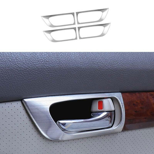 for Toyota Prado FJ/LC150 2003-2009 Inner Door Handle Frame Trim Silver Steel 4X