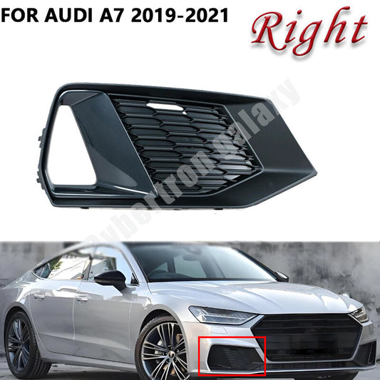 Right fog light black fog lamp grille cover for Audi A7 Sportback 2019-2021