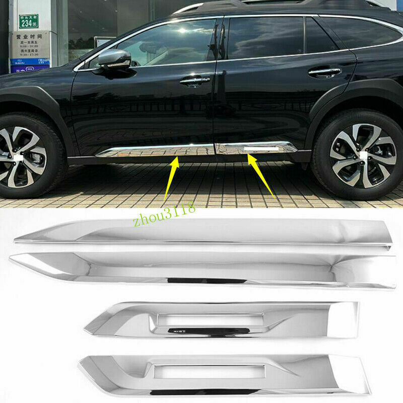 for Subaru Outback 2020-2022 ABS Chrome Body Side Door Molding Cover Trim Guard