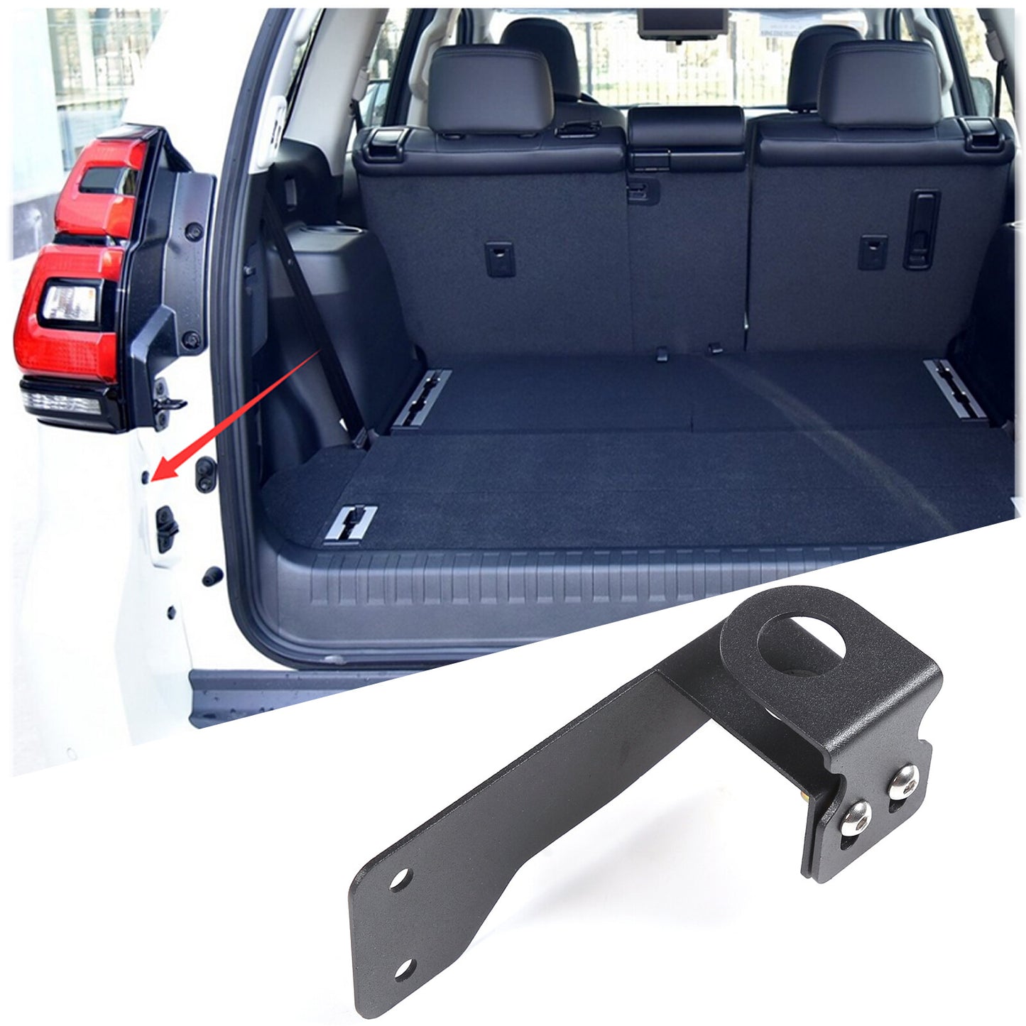 Iron car tailgate antenna bracket mounting accessories suitable for Prado 2010 - 2022 n