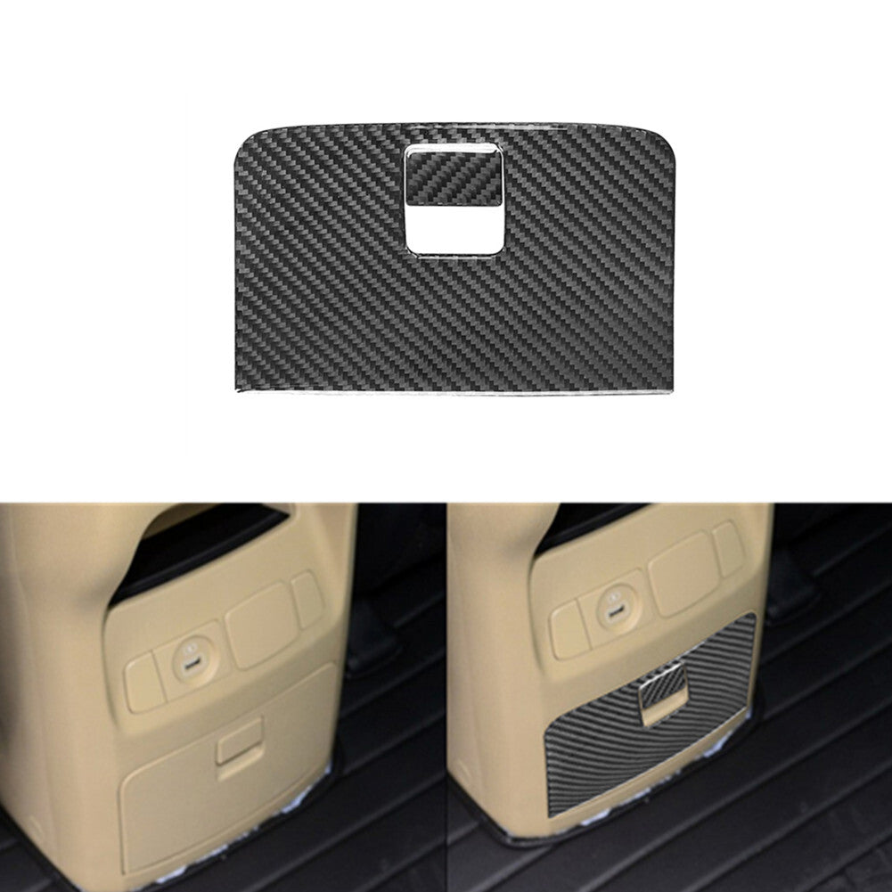 2Pcs Car Air Conditioner Frame Panel Trim Carbon Fiber for Audi A4 S4 2005-2008 v