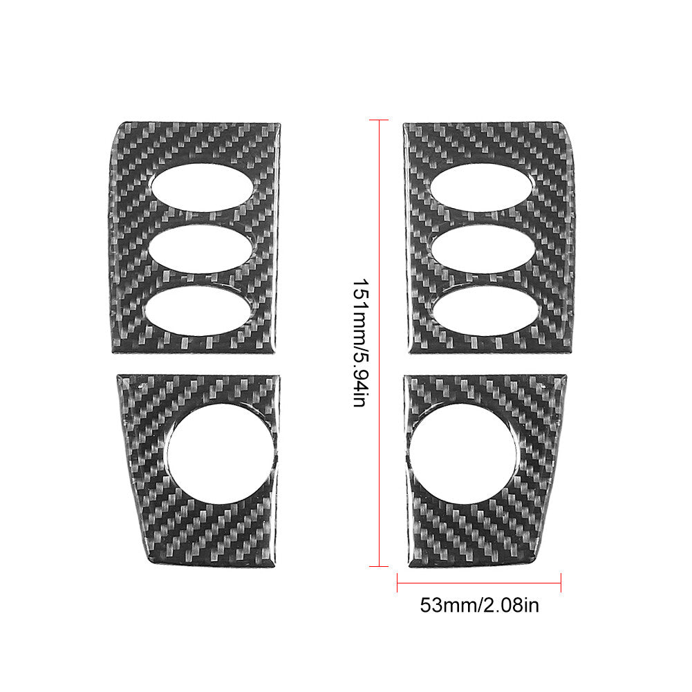 Suitable for A B C W204 W212 GLA carbon fiber steering wheel frame cover decoration- v
