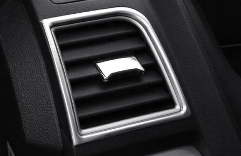 Console LR Air Outlet Vent Trim 2PCS for Ford Explorer 2011-2019 Silver Steel