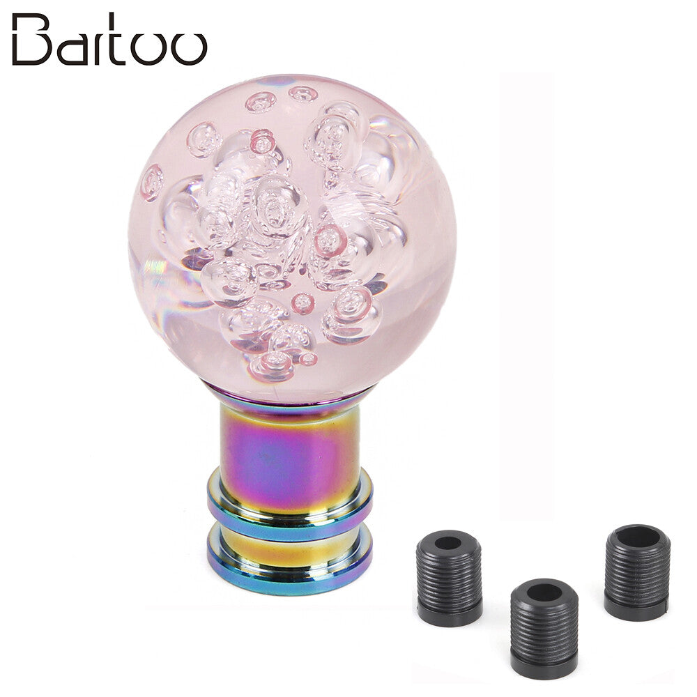 Shift Knob 33mm Ball Manual Transmission Gear Shift Knob Crystal Bubbles Acylic
