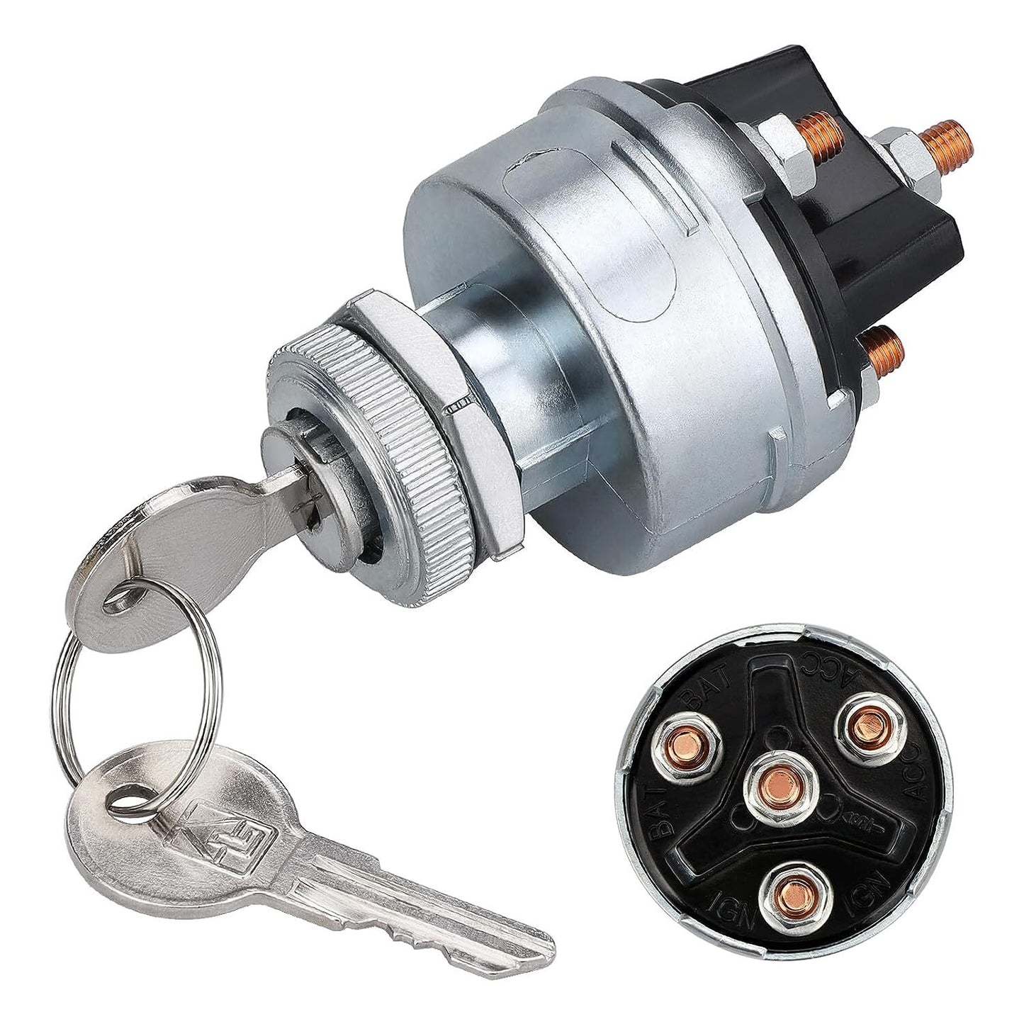 4-Position Universal Starter Key Ignition Switch 12v fit for Car, Forklift,Truck