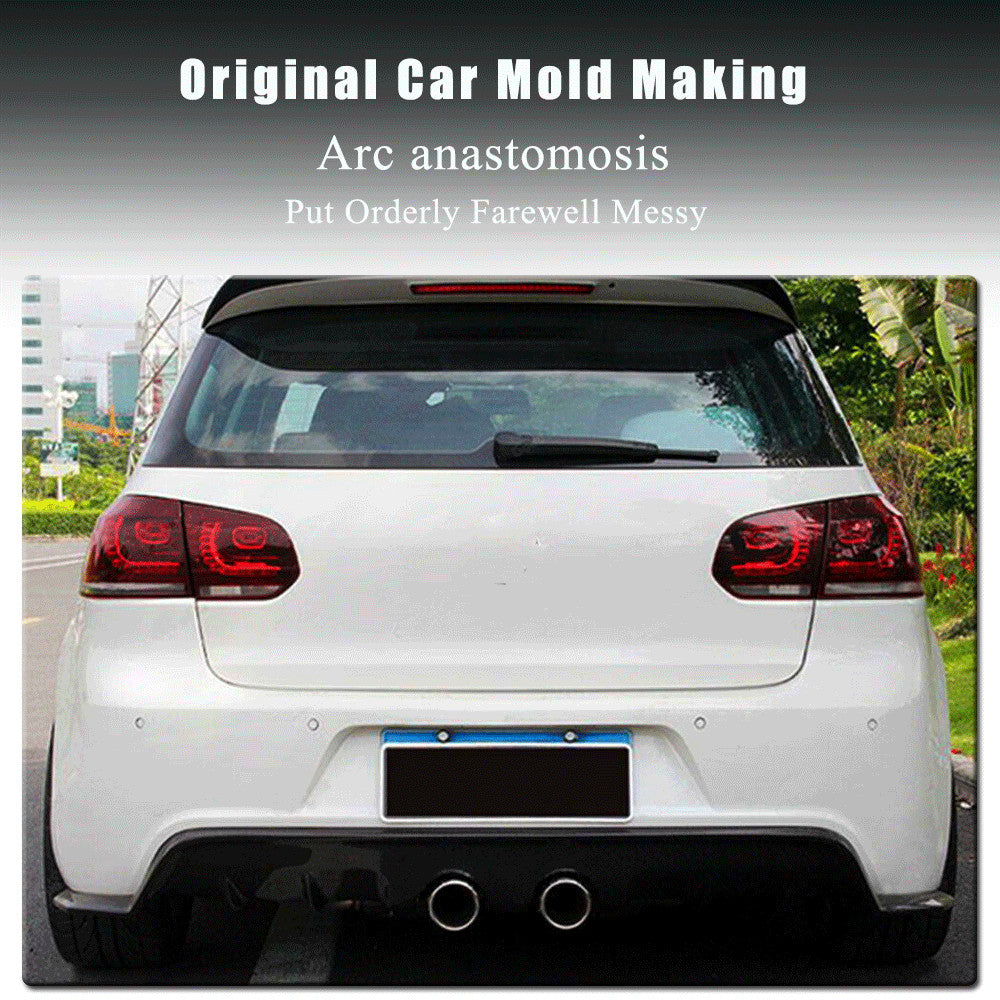 for Volkswagen for Golf 6 VI MK 6 R20 2012-2014 Matt Black Rear Bumper Diffuser Lip