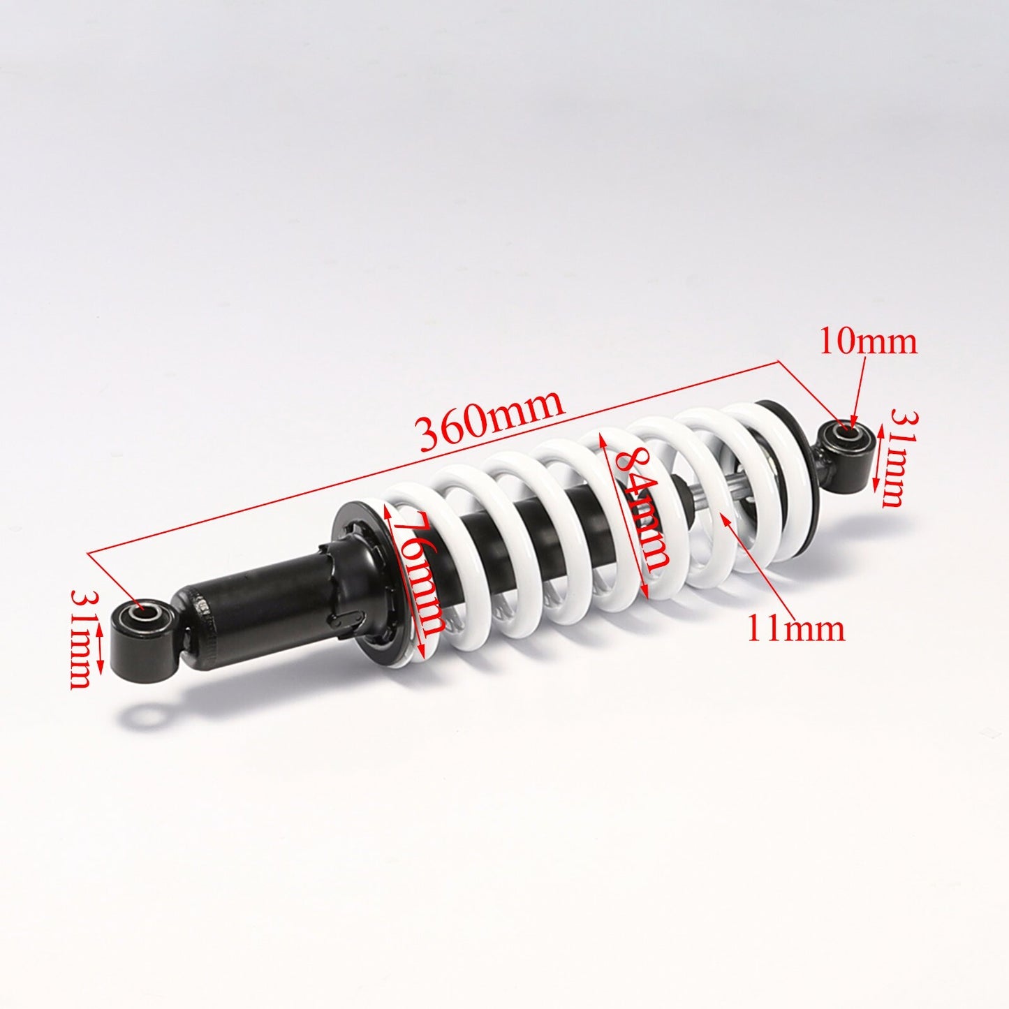 360mm 14-inch rear shock suspension suitable for all-terrain vehicles, four-wheel drive, for mini pit bikes, and razor-like bikes.