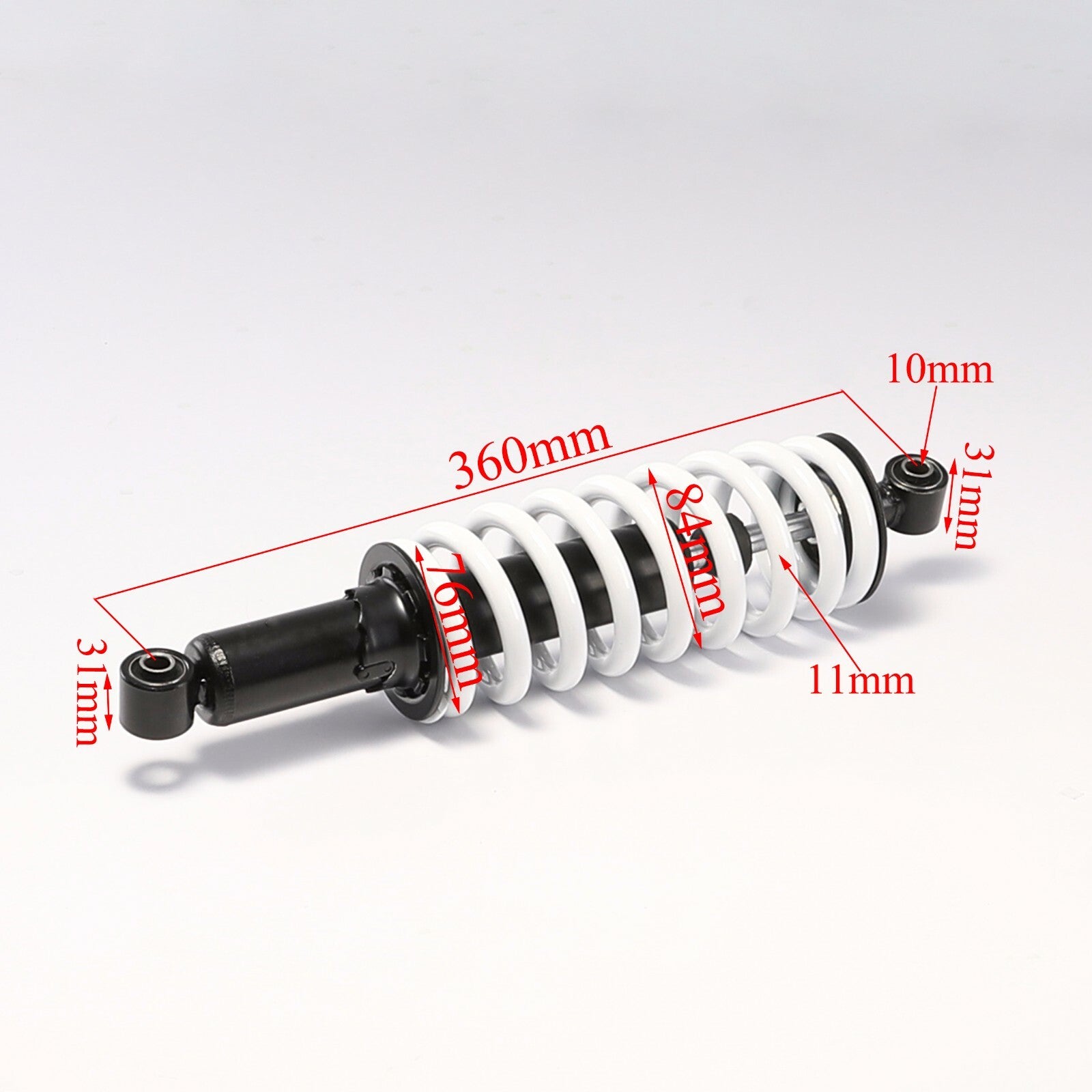 360mm 14-inch rear shock suspension suitable for all-terrain vehicles, four-wheel drive, for mini pit bikes, and razor-like bikes.