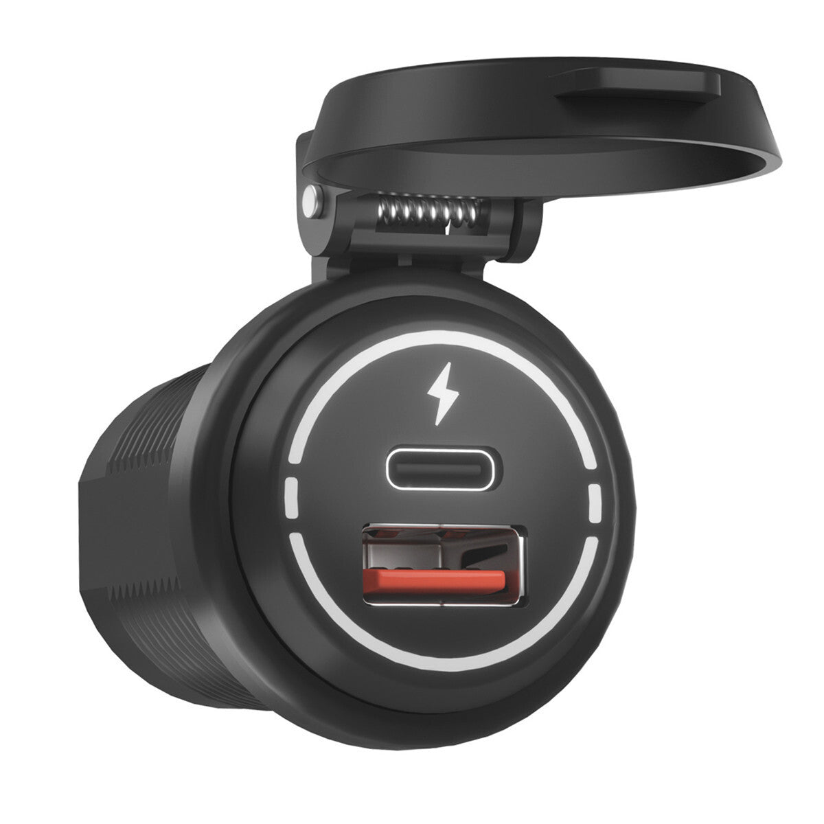 Fast Car Charger 2 Port USB TYPE C Socket Adapter Fit For Apple iphone Samsung
