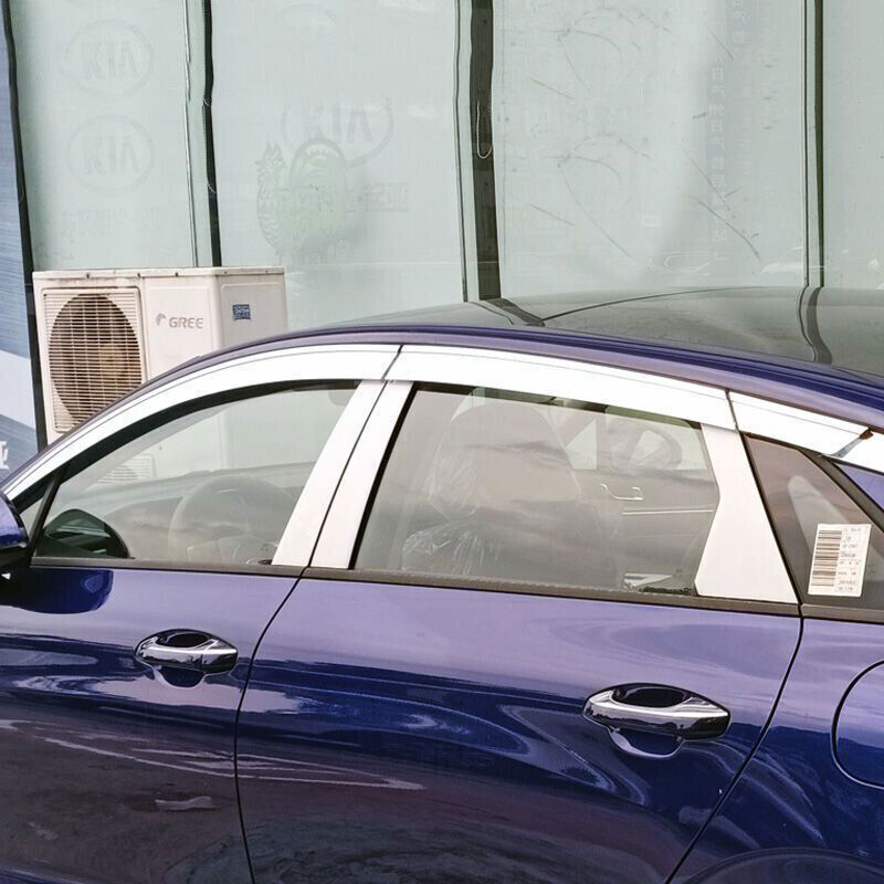 for Kia K5 2021-2024 Chrome Side Window Vent Visor Sun Rain Deflector Guard trim