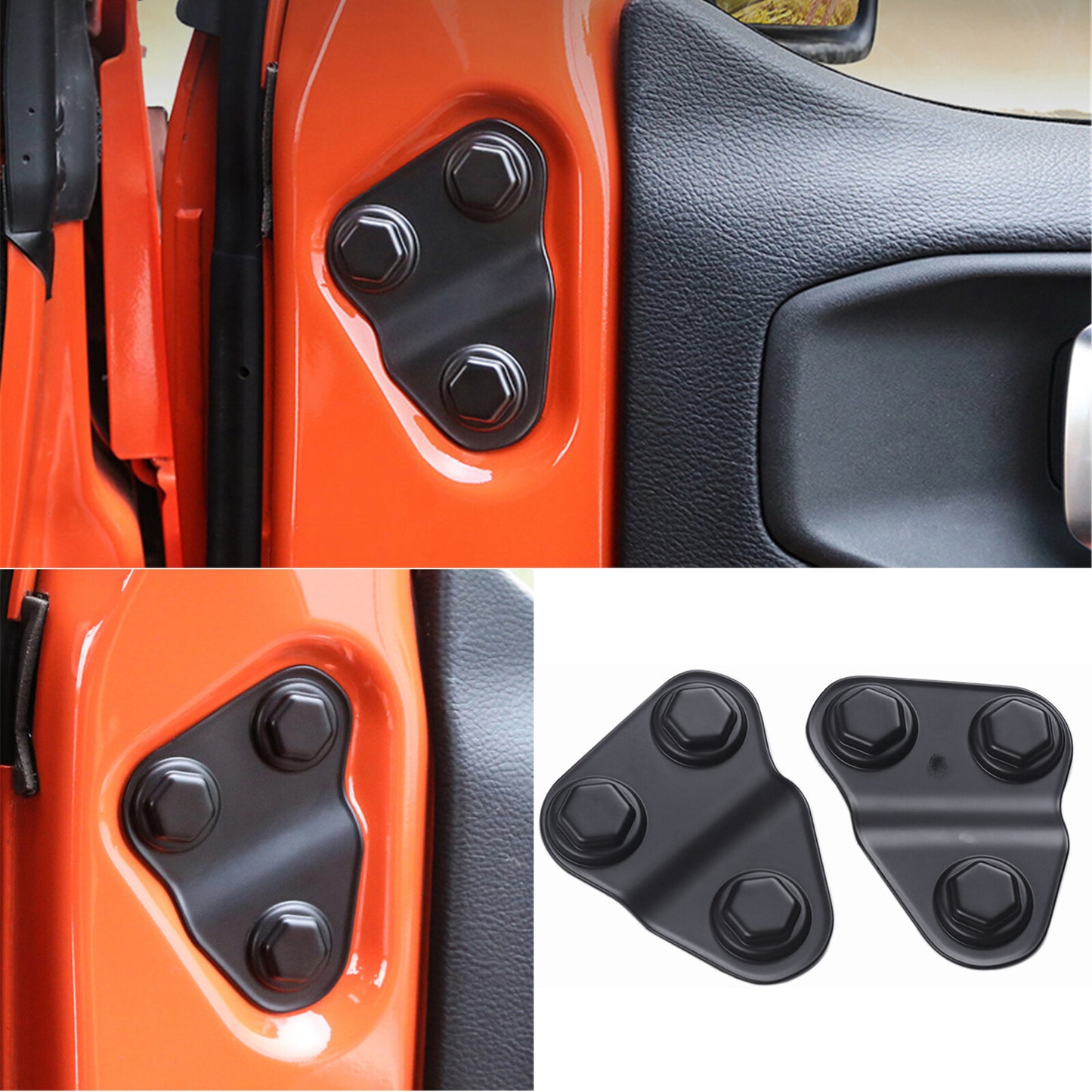 8-PACK Door Lock Cover + Screw Protector Trim for Jeep for Wrangler JL JT 2018-2024