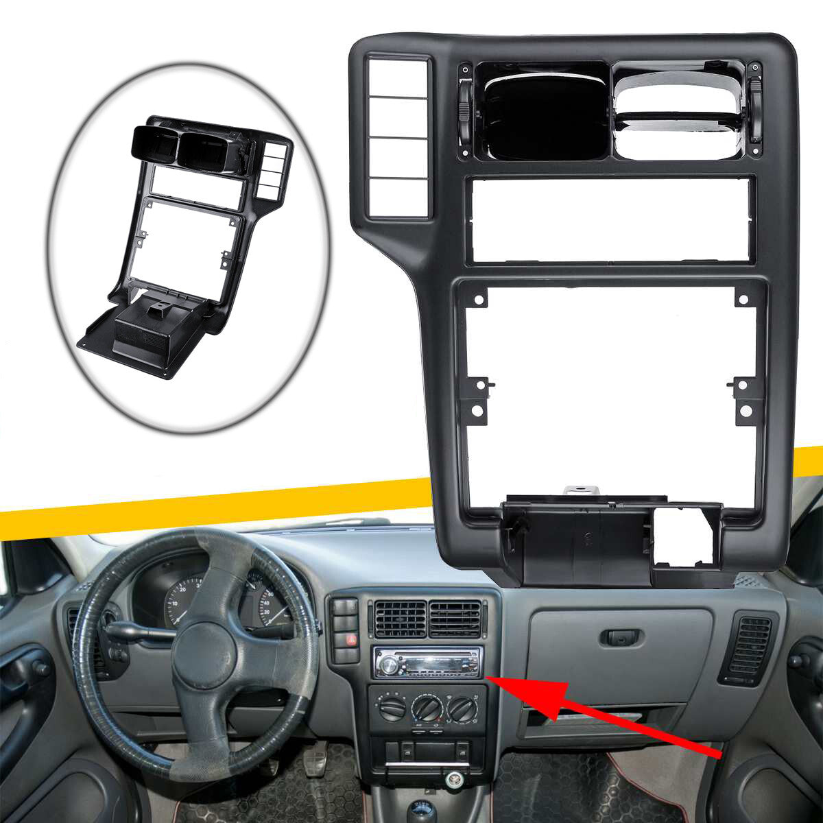 AC ventilation grille center console barbecue dashboard for 1994-1997 for Volkswagen Polo 6N caddie