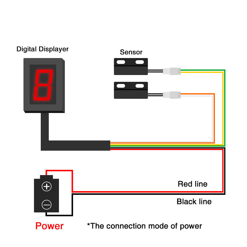 Motor Digital 6 Gears Indicator for Motorcycle Bike Display Shift Level