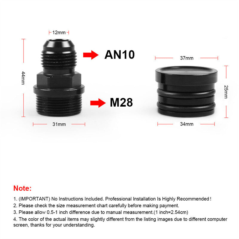 M28 to 10AN Rear Block Breather Fitting Adapter for Honda Oil Catch Can B16 B18