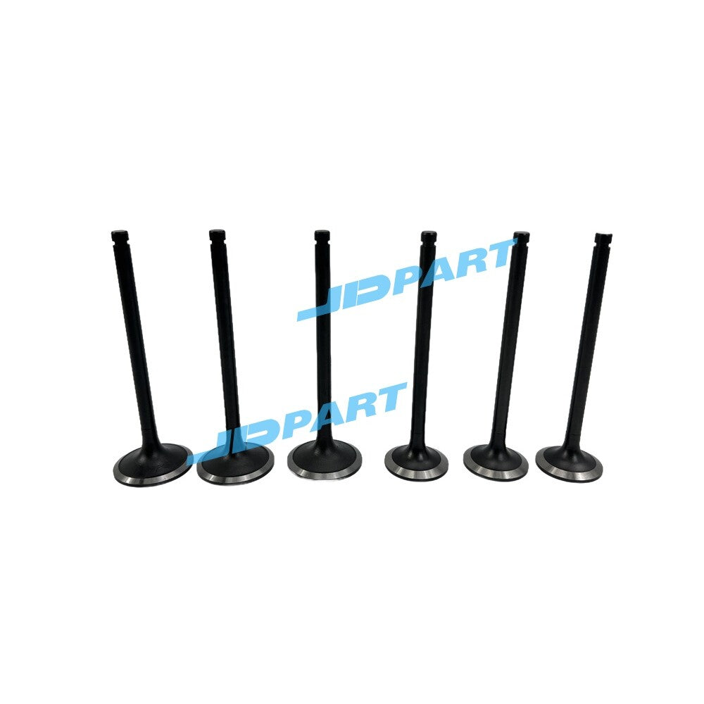 Superior quality 6-piece WG972 intake and exhaust valve set for engine parts.