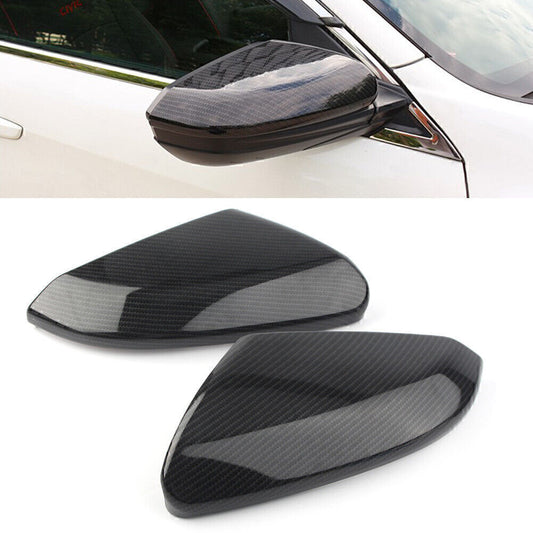 Carbon Fiber Style Side Door Mirror Wing Trim Cover for 2016-2018 for HONDA for CIVIC