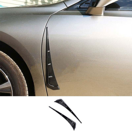 2X Cover Trim Door Fender Front Side Carbon Fiber for Toyota Highlander 14-2019