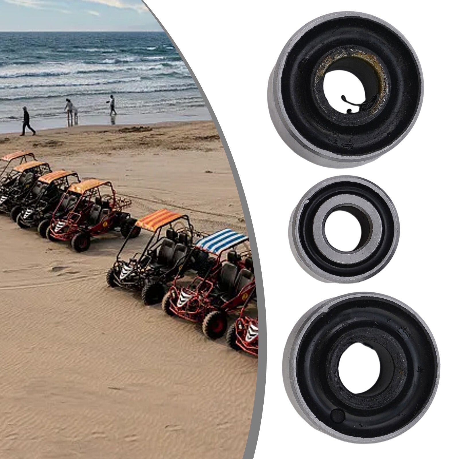 3PCS Scooter Moped ATV Engine Crankcase Bushing Mount For GY6 50,125CC 150CC