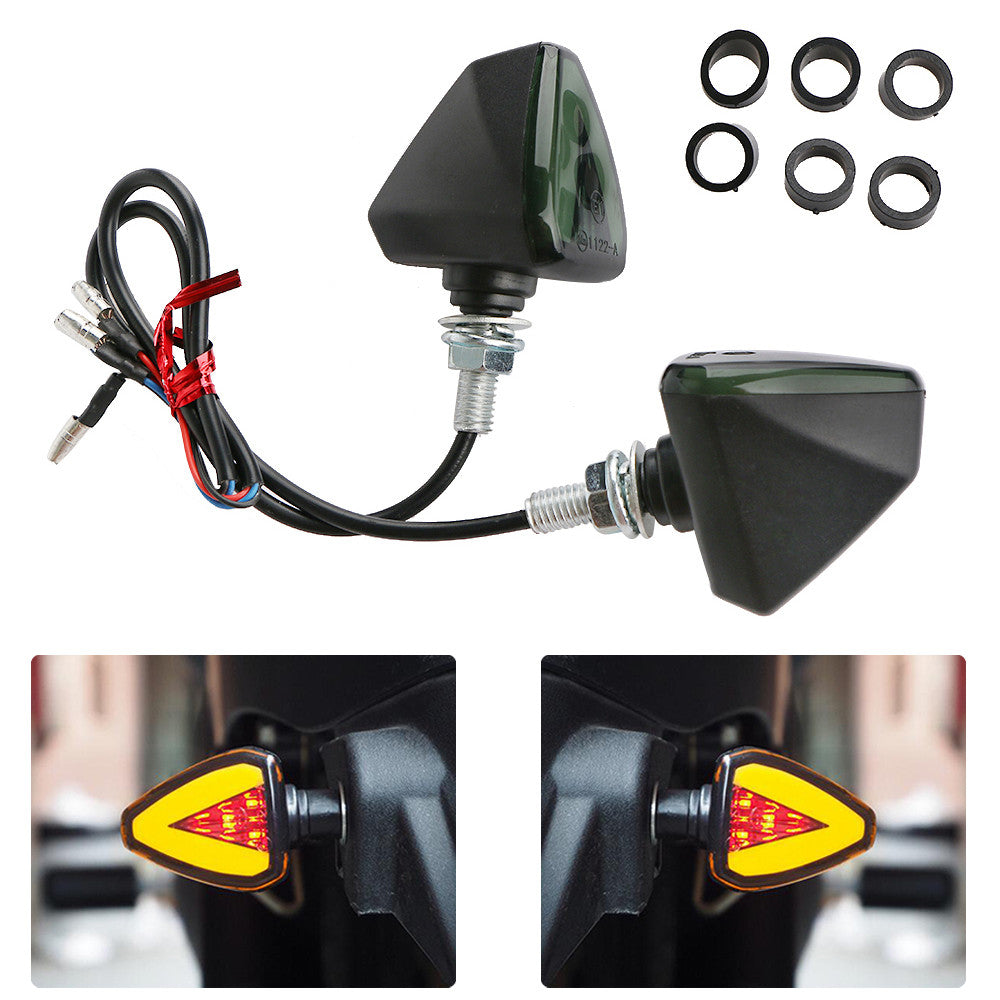 Motorcycle LED turn signal E11 Emark indicator light, amber light, universal 12V, flashing.