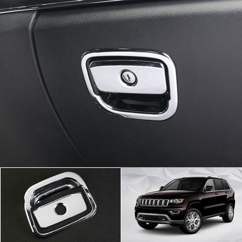 2PCs Chrome Front Storage Glove Box Cover Trim for Jeep Grand Cherokee 2011-2021
