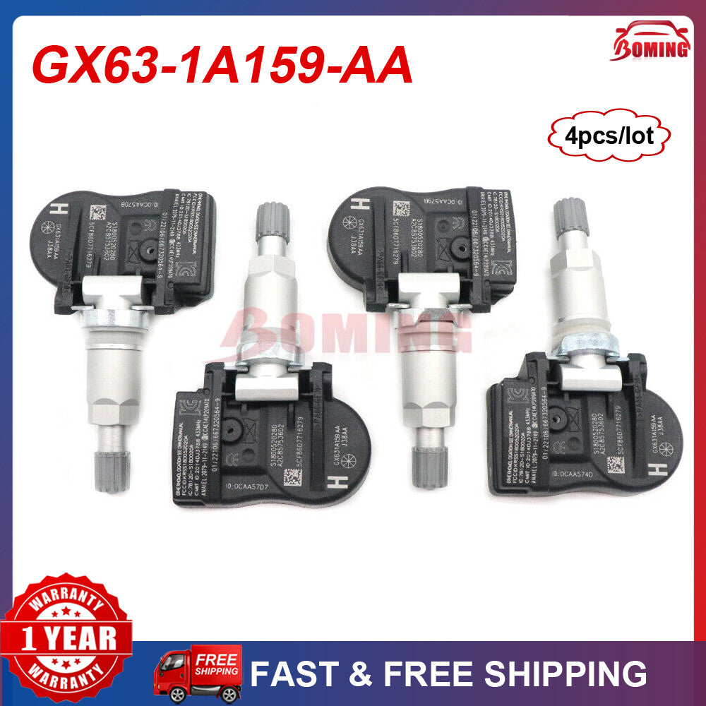 4x GX63-1A159-AA LR070840 TPMS Tire Pressure Sensor for Land Rover Range 433MHz