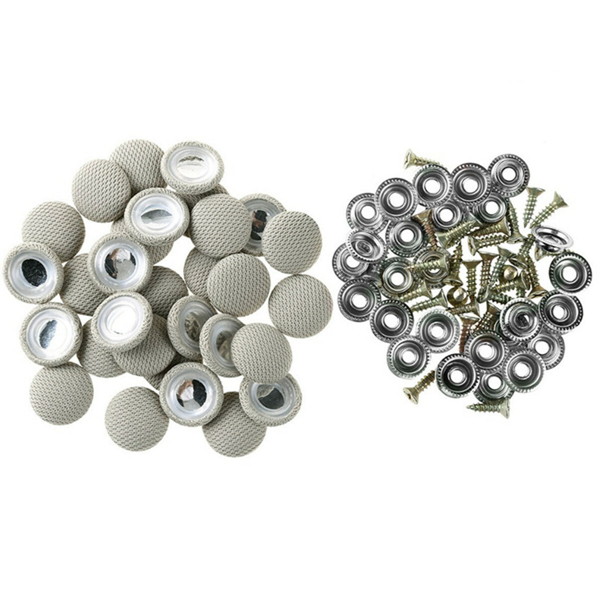 60Pcs Car Roof Buckles Screw Cap Headliner Repair Button Snap Retainer Clip Kit