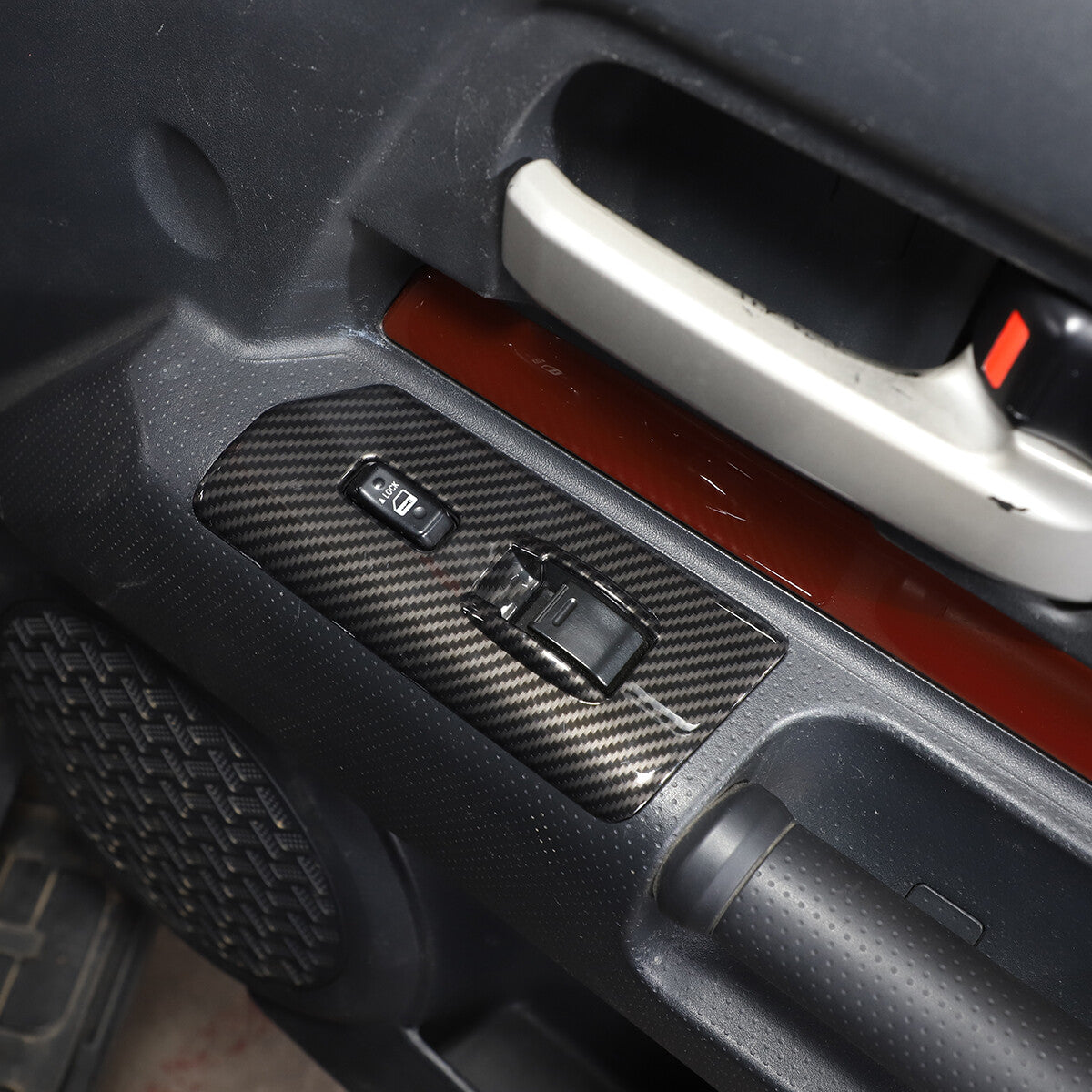 Carbon fiber interior door handle bowl panel decoration suitable for X5 X6 E70 E71 2008-2013 - v