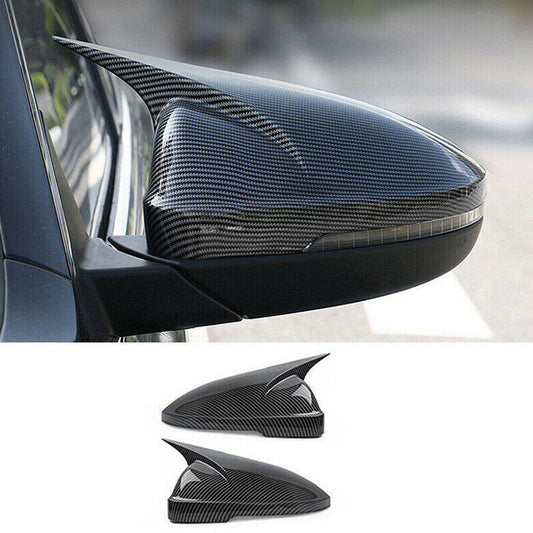 Carbon Fiber Ox Horn Rear View Side Door Mirror Cap Cover Trim for Kia K5 21-24