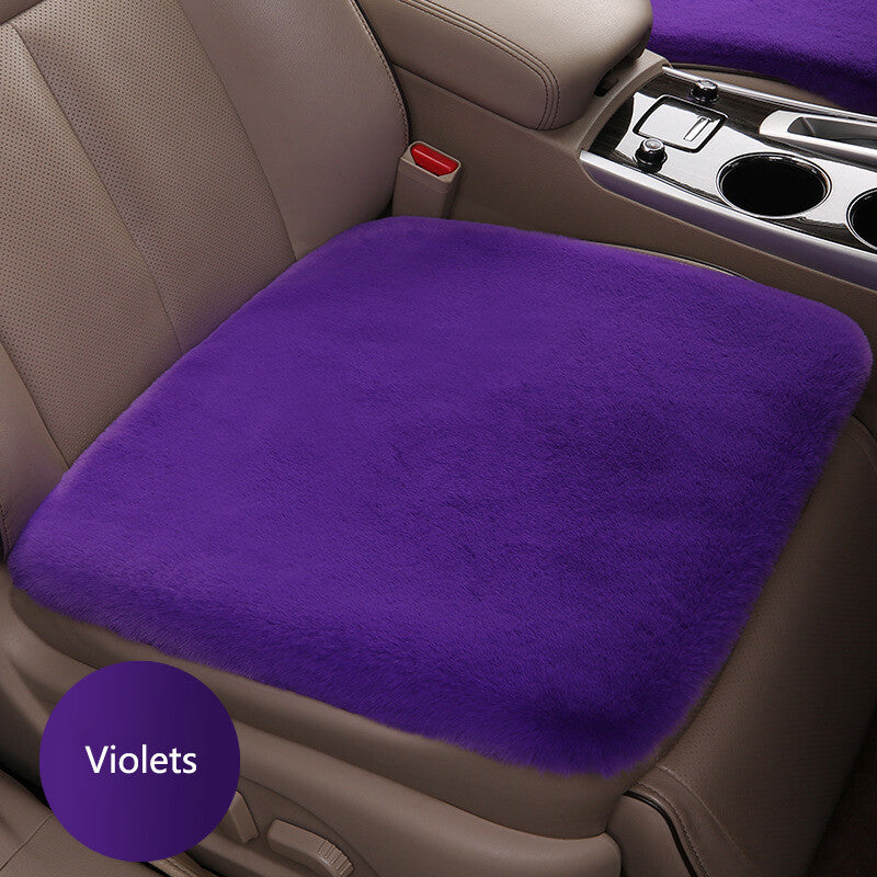 1x Car for Seat Cover Front Cushion Plush Soft Comfort Pad Protector Mat Warm Purple