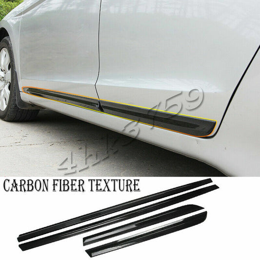 for Honda Accord 08-2012 Carbon Fiber Texture Side Door Body Molding Cover Trim
