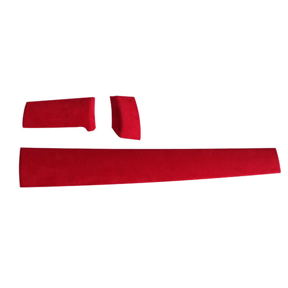 Middle Console Dashboard Strip Trim for Honda for Civic 16-2021 Red Alcantara Suede